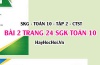 Giải bài 2 trang 24 Toán 10 Tập 2 SGK Chân trời sáng tạo Giải bài 2 trang 24 Toán 10 Tập 2 SGK Chân trời sáng tạo